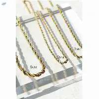 18K gold Twisted Rope Chain Necklace