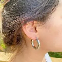 18K Gold Plated Hoops Chunky Earrings