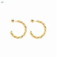 Twisted Earrings Women Rope Chain Hoops