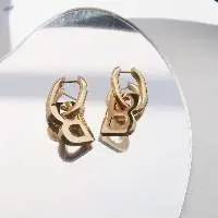 18k Gold Letter Hoop Earrings