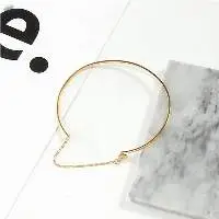 Gold Anklets With Simple C-shaped Anklets