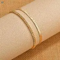 14k Gold Snake Chain And Cube Chain