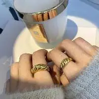 18K Gold Chunky Dome Ring