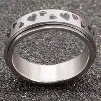 Stainless Steel Rotating Love Ring
