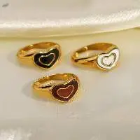 Neon Double Heart Rings
