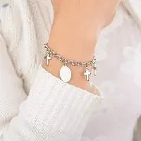 Madonna Cross Stainless Steel Bracelet