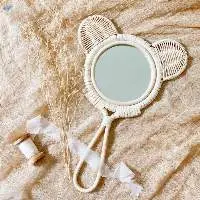Rattan Hand Mirror