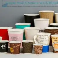 Disposab Pe Coating Wall Kraft Paper Coffee Cups