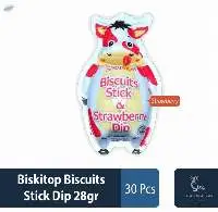 Biskitop Biscuits Stick Dip 28gr Strawberry