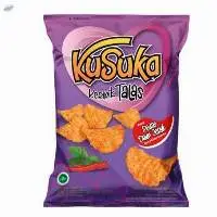 Kusuka Taro Chips 60gr Pedas Daun Jeruk