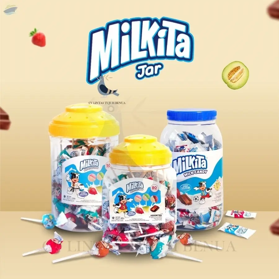 Milkita Lollypop Milk Candy Jar