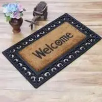 Oriental Coir Welcome Doormat Printed Pattern