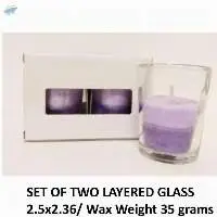 Set Of 2 Layered Short Glass