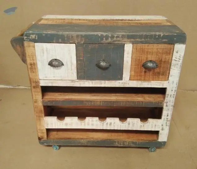 Wooden Wine Troly