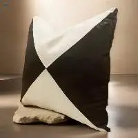 Folksy Leather + Twill cushions