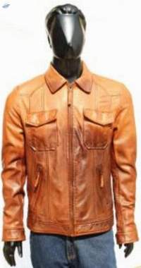 AR-0025 Leather Shirt Mens