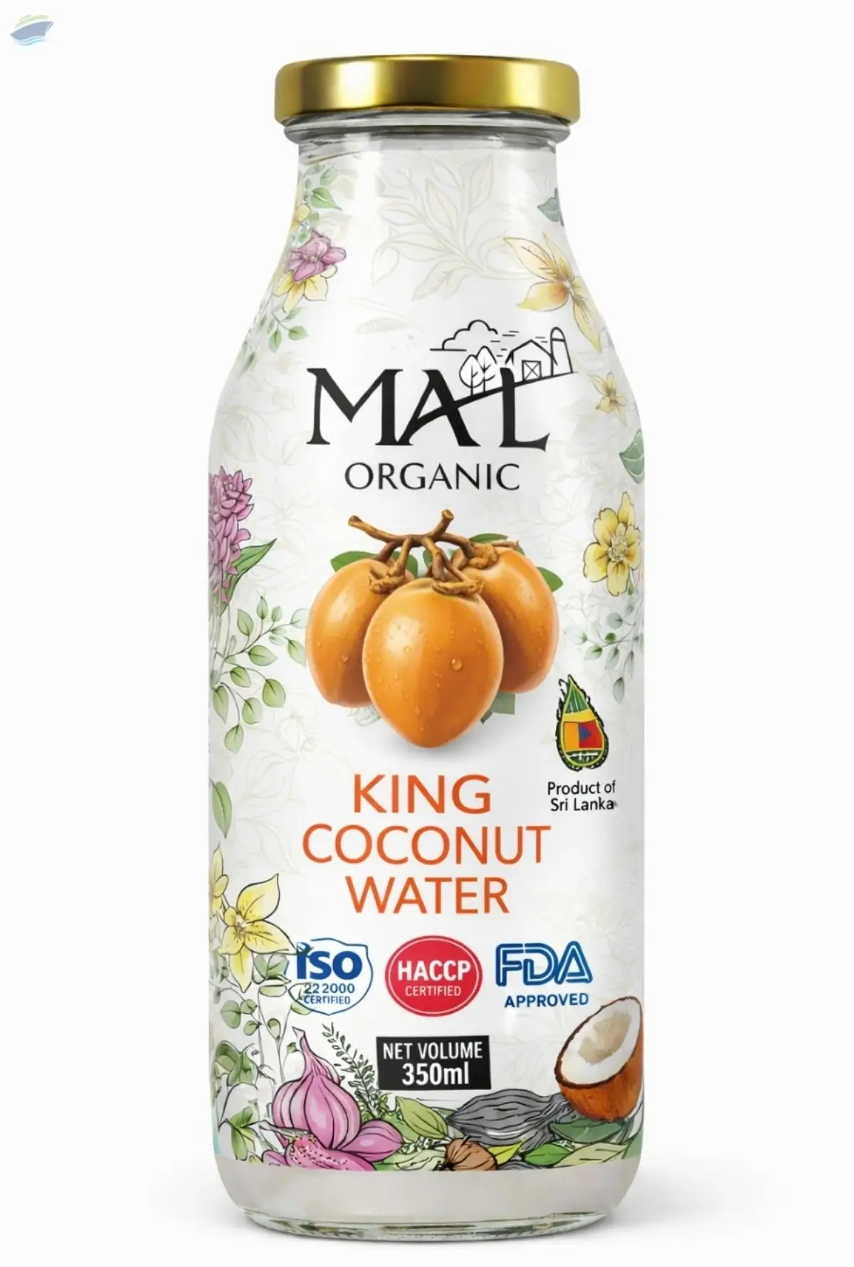 King Coconut Water Glass Bottle