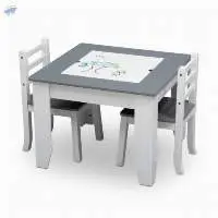 3-Piece Table and Chairs Set with Storage