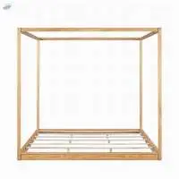 Size Canopy Platform Bed with Support Legs