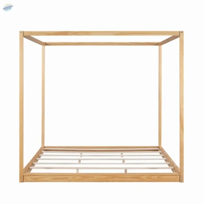 Size Canopy Platform Bed with Support Legs