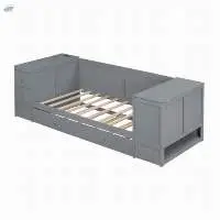 Twin Size Daybed with Storage Arms Trundle