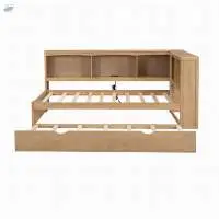 Twin Size Daybed with Trundle Storage Cabinets