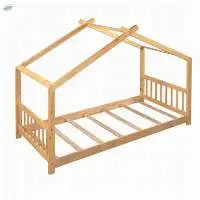 Twin Size House Platform Bed with Headboard