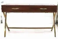 Console Table Brass Polished Leg Frame