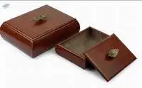 Storage Boxes (Brass Leaf)  Set of Two