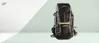 Black And Grey Polyester Trekking Bag