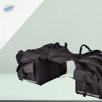 Black Polyester Motorcycle Saddlebag