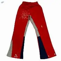 Stacked flared sweat pants men