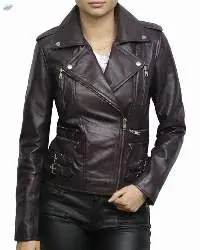 Women's Purple Brando Biker Jacket