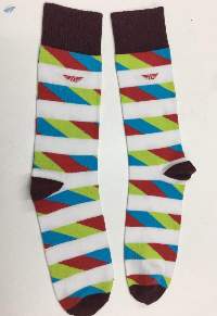 Men's Crew Jacquard Strip Socks