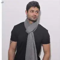 Angora Dyed Herringbone Stole