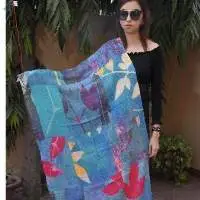 Silk Wool Herringbone Weave Stole