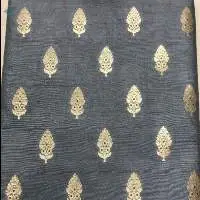 Spun Silk With Zari Mina Dyed Fabric