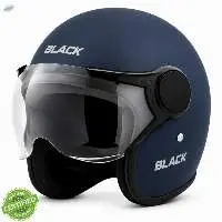 Black Vibe Open Face Helmet