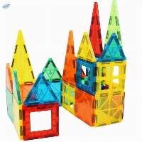 Plastic Magnetic Tiles Building Blocks For Kids