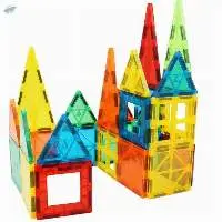 Plastic Magnetic Tiles Building Blocks For Kids