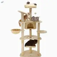 Wholesale Multi-Level Wood Cat Tree Tower