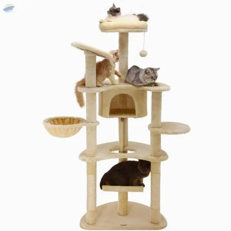 Wholesale Multi-Level Wood Cat Tree Tower