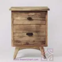 Bare Mango Wood Bed side