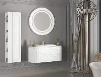 Armani 110 White Bathroom Cabinet