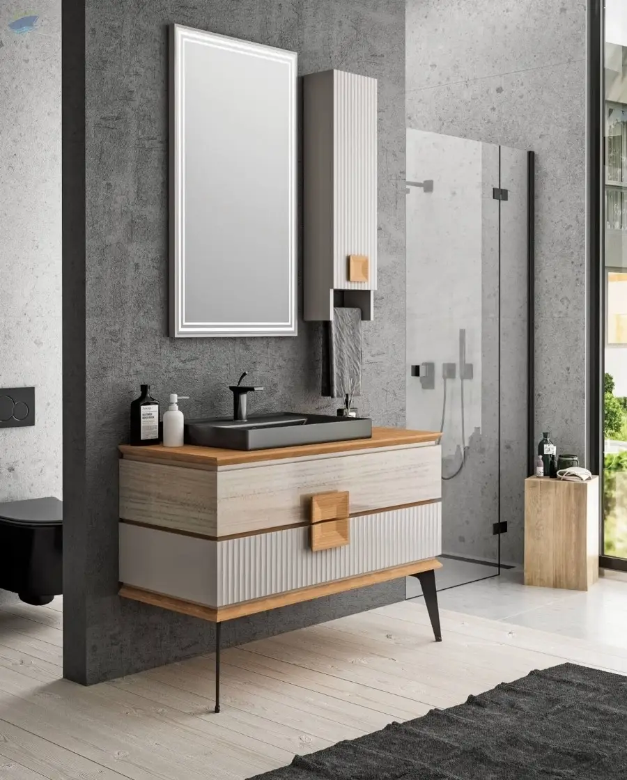 Cavalli 110 Plus - Beige Bathroom Cabinet