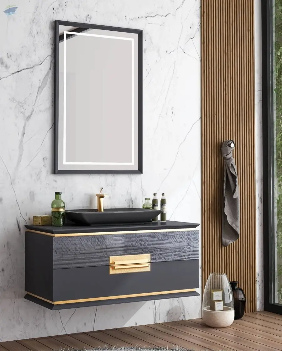 Hermes 100 Plus Anthracite Bathroom by Gold Banyo. Supplier