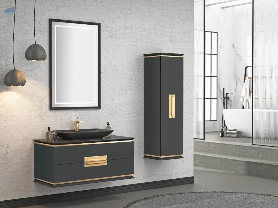 Hermes 100 Anthracite Bathroom by Gold Banyo. Supplier from