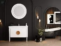 Ricci 105 Matte White Bathroom Cabinet