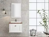 Blanc 70 White Bathroom Cabinet