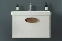 Elsa 80 White Bathroom Cabinet